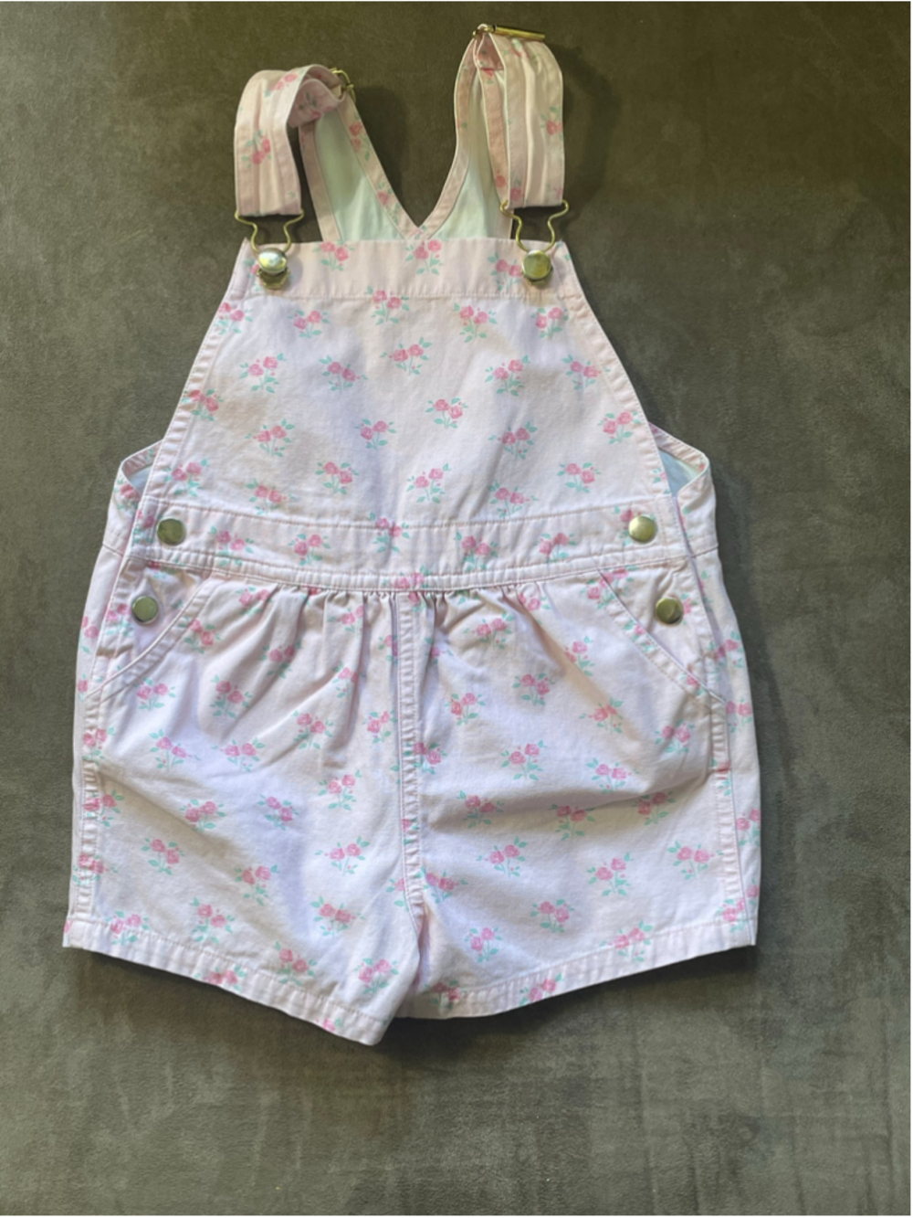 The Beaufort Bonnet Company Pink Floral Channing Choo Choo Shortalls Girls 5 - Picture 5 of 15